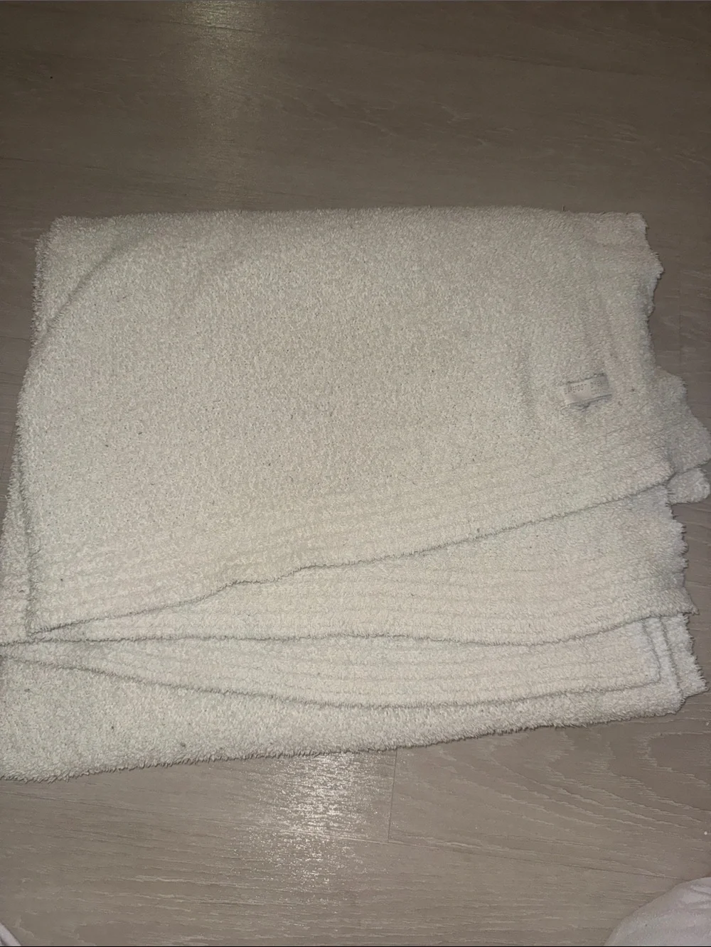 Barefoot Dreams CozyChic Plush Throw in Light Cream